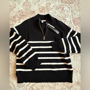 NWT CATHERINE MALANDRINO SOFT QUARTER ZIP